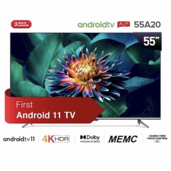 [New] Tv Led Tcl 55A20 55 Inch Android 11 Uhd 4K Limited