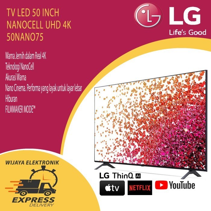 [New] Tv Led 50 Inch Lg 50Nano75 Nanocell 4K Smart Tv Diskon