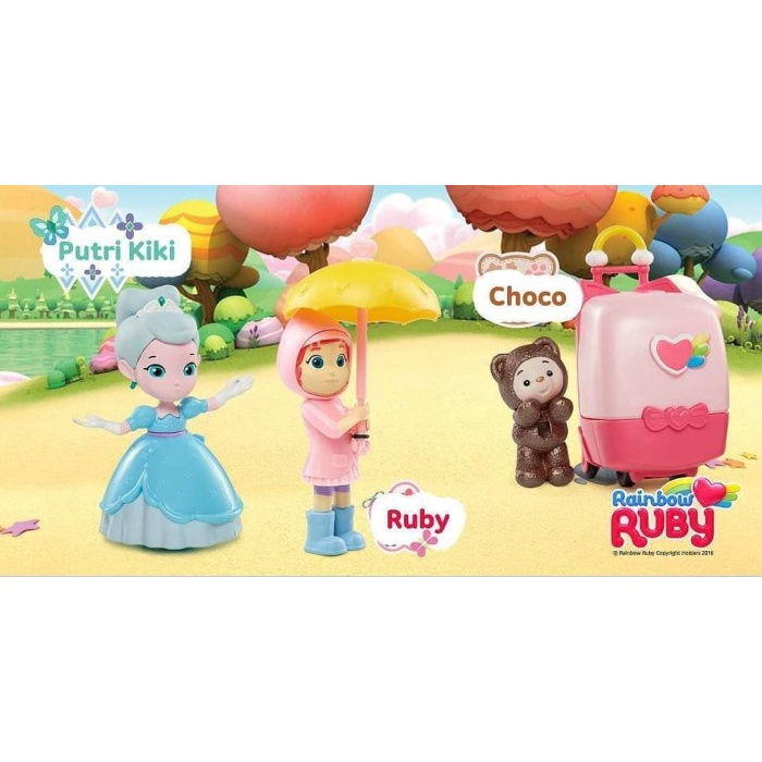 [Ori] Rainbow Ruby Chaki Kids Meal Kfc Toys Terbaru