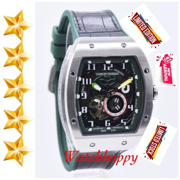 ✅New Charles Jourdan Cj01-1394Le Cj 01 Cj01 Men Watch Automatic Original Terbaru