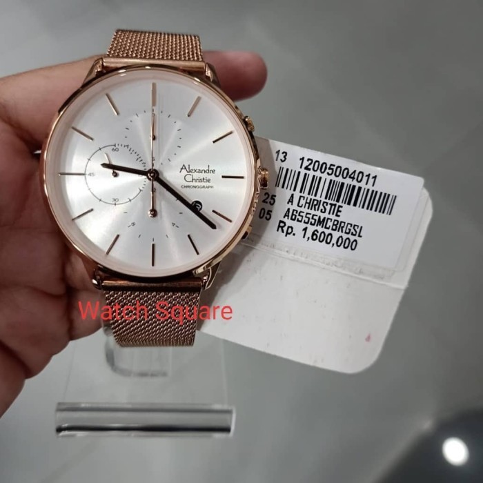✅New Jam Tangan Original Alexandre Christie Pria Ac6555 Rosegol / #Asliori Limited