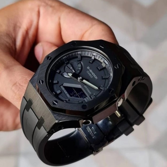 ✅New Casio Gshock Ga 2100 Ga2100Su Custom Audemars Piguet Full Black Diskon