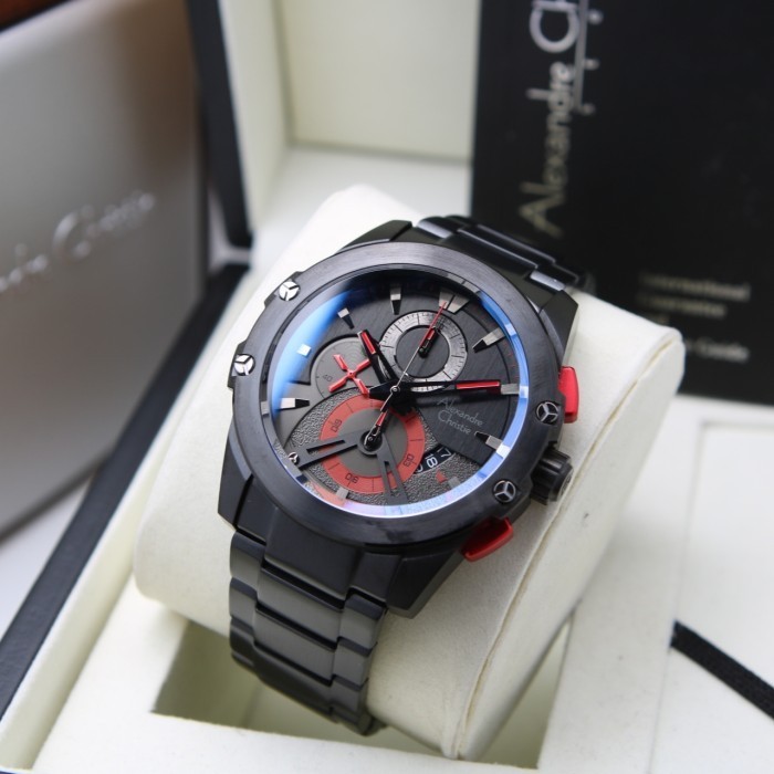 ✅New Alexandre Christie Pria Ac6607 / Ac 6607 Black Red Original Diskon