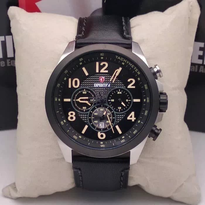 ✅New Jam Tangan Pria Expedition E6779 Silver Black Original Diskon