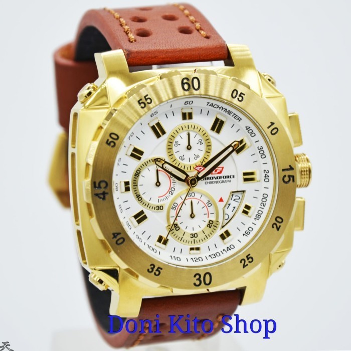 ✅Ori Jam Tangan Pria Original Chronoforce 5221 Gold Terbaru