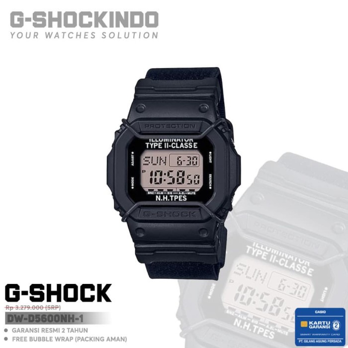 ✅Original Casio G-Shock Dw-D5600Nh-1 / Dw-D5600Nh-1Dr Original Berkualitas