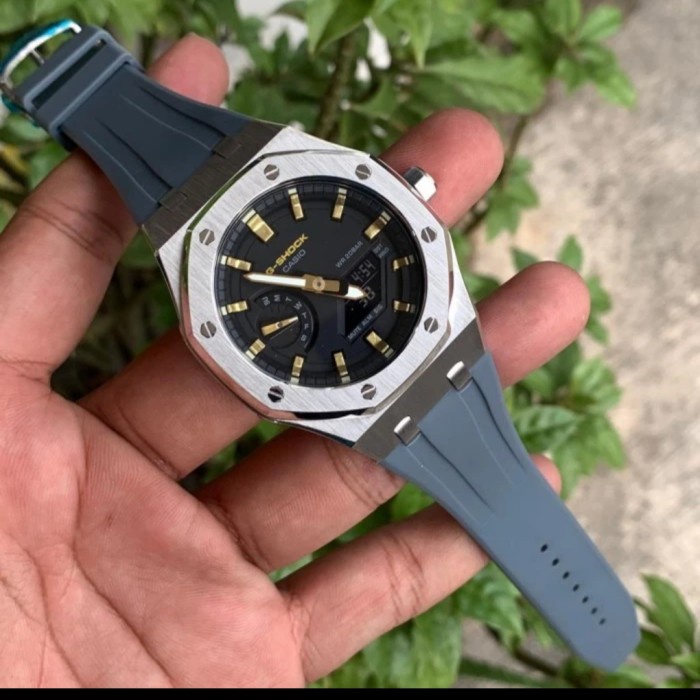 ✅Original Jam Casio Gshock Ga2100 Original Index Gold Silver Rubber Grey Gen4 Diskon