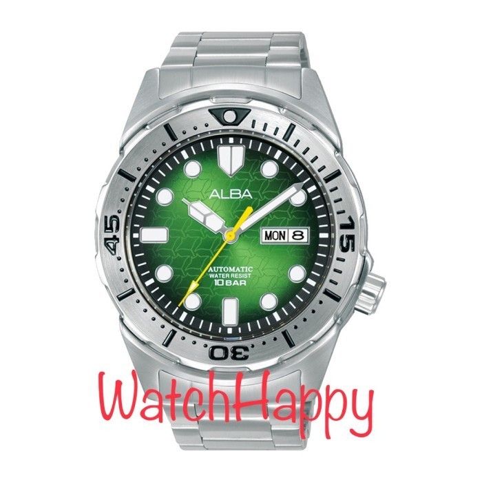 ✅Original Alba Al4443X1 Men Green Gradation Automatic Al4443 Stainless Original Diskon