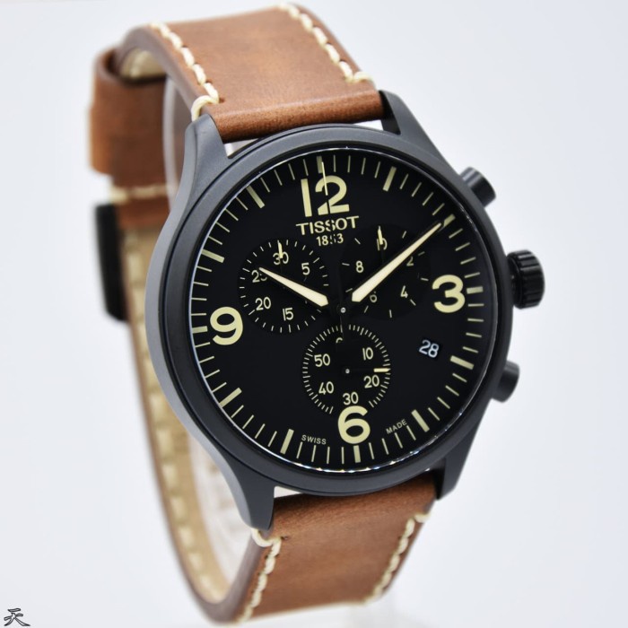 ✅New Ori Jam Tangan Pria Tissot T116.617.36.057.00 Leather Kulit Original Terbaru