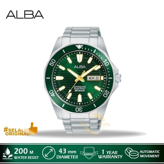 ✅Ori Jam Tangan Pria Alba Al4449X1 Al4449 Automatic Diver Original Resmi Berkualitas