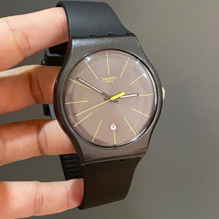 ✅Original Jam Tangan Pria Swatch Suob404 Charcolazing Garansi Resmi 2Thnoriginal Limited