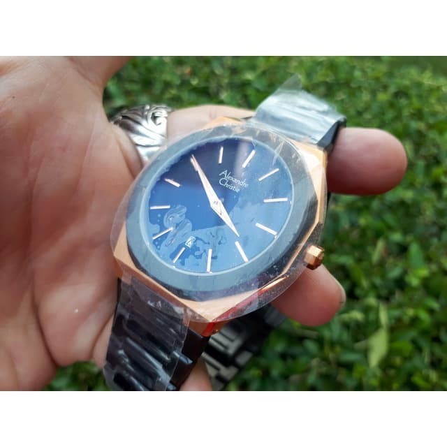 ✅Ready Jam Tangan Pria Alexandre Christie Ac8600Md Ac-8600Md Black Rose Gold Berkualitas