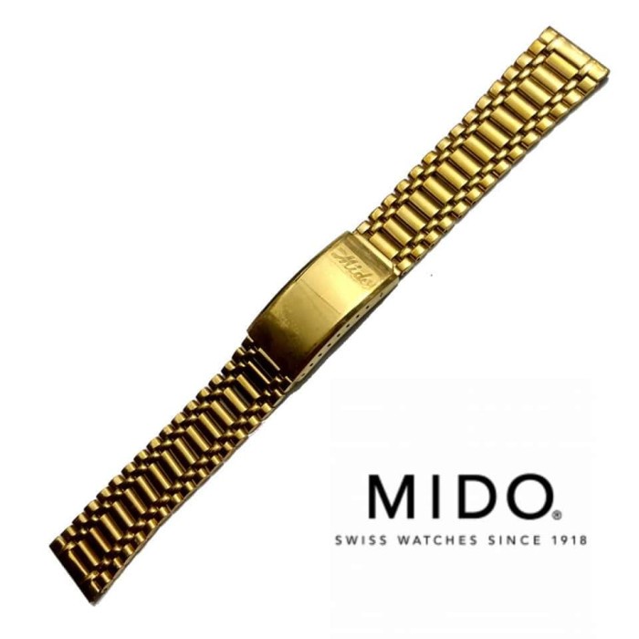 ✅Ready Mido Ocean Star Commander 18 Mm Strap Stainless Stell Full Gold Terbatas