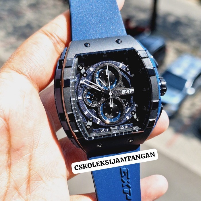 ✅Original Jam Tangan Pria Expedition E 6782 E6782 Blue Black Rubber Original Berkualitas