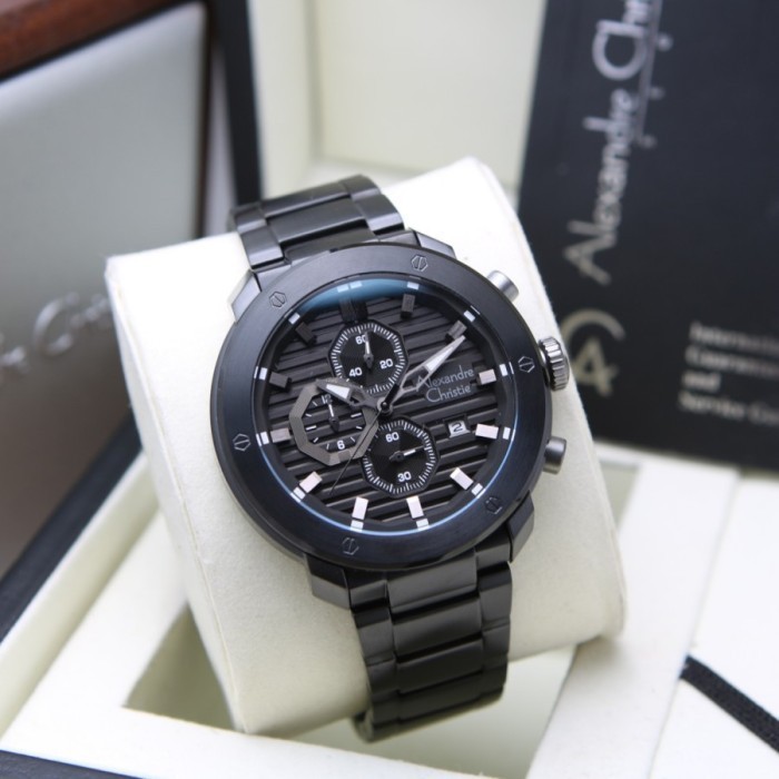 ✅Original Jam Tangan Pria Alexandre Christie Ac 6626 Ac6626 Black Original Limited