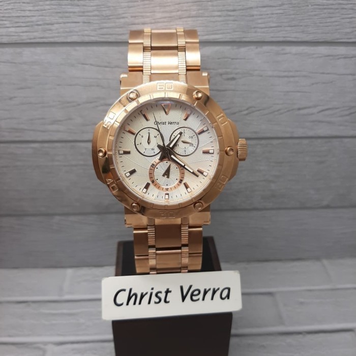 ✅Ready Christ Verra Pria Cv 52283G-15 Original  Rosegold  Berkualitas