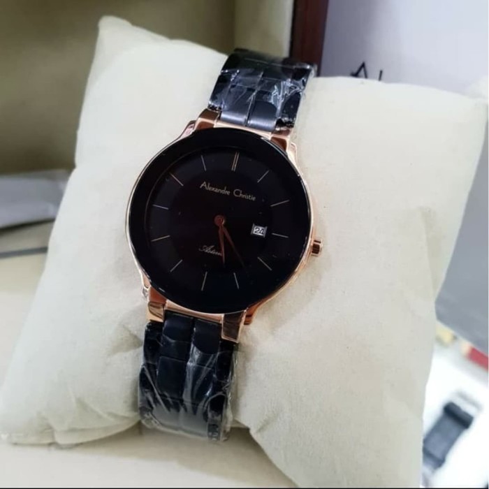 ✅Sale Jam Tangan Wanita Alexandre Christie Ac 8615 Original - Rosegold Black Terbaru