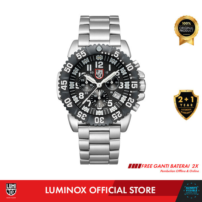 ✅Original Luminox 3182 Navy Seal Steel Chronograph 44 Mm - Jam Tangan Pria Diskon