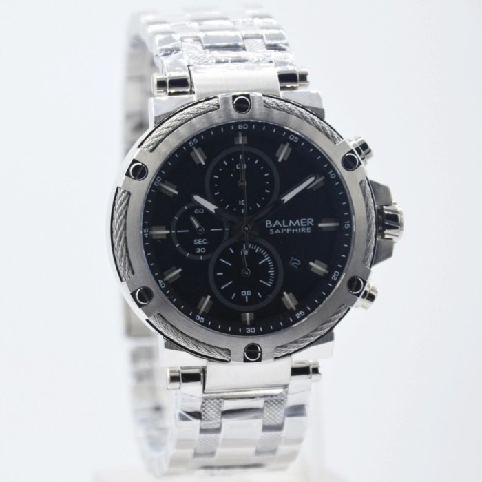 ✅Original Jam Tangan Pria Balmer 8153 Silver Sapphire Glass Original Diskon