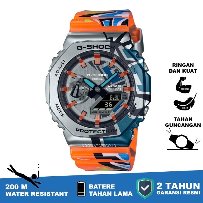 ✅Original Casio G-Shock Gm-2100Ss-1Adr  Garansi Resmi Pt Gap 2 Tahun Terbatas