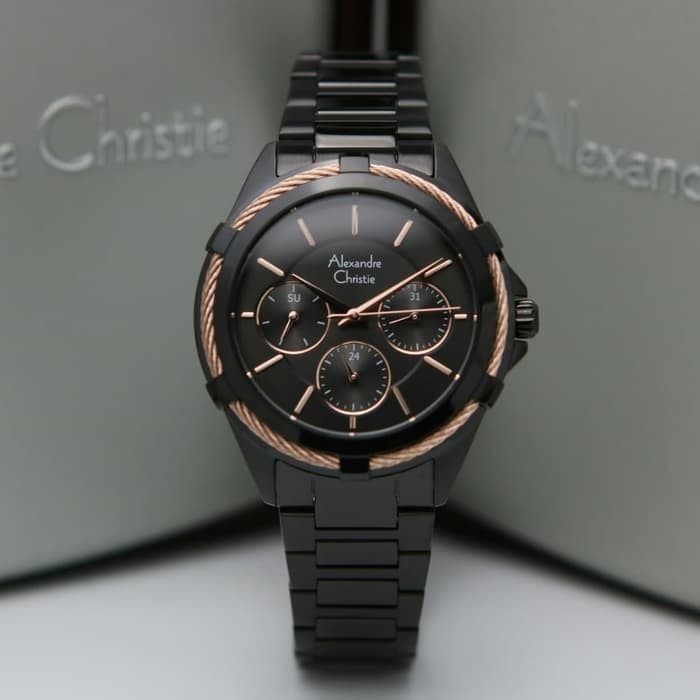 ✅Termurah Alexandre Christie 2841Bf / Ac2841 Fullblack Ring Rg Original Garansi Terbatas