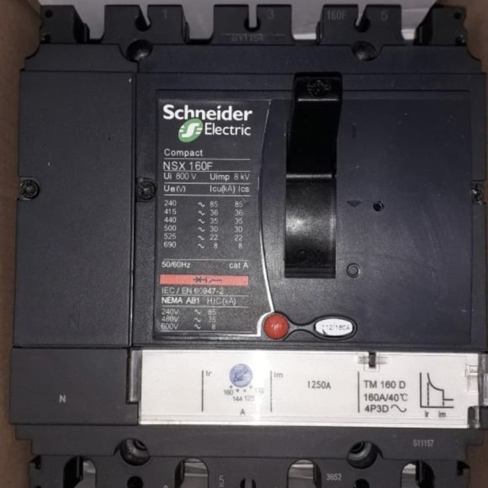 [New] Mccb Nsx160F 4P 160A Schneider Original Terbaru