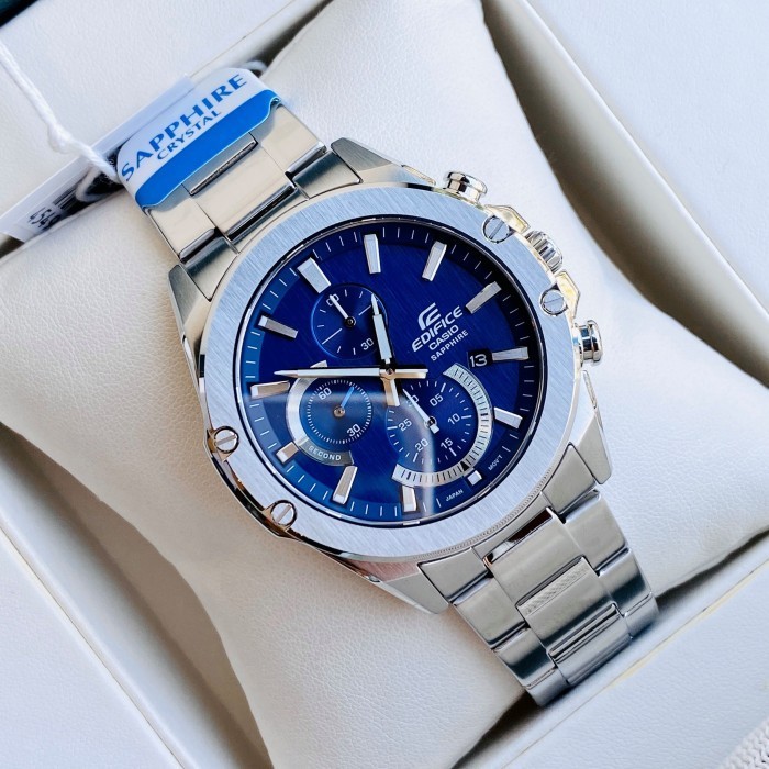 ✅Ori Casio Edifice Efr-S567D-2Avudf Efr-S567D-2A Silver Blue Original Berkualitas