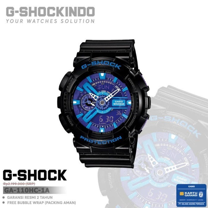 ✅Ori Casio G-Shock Ga-110Hc-1A / Ga-110Hc-1Adr Original Terbaru