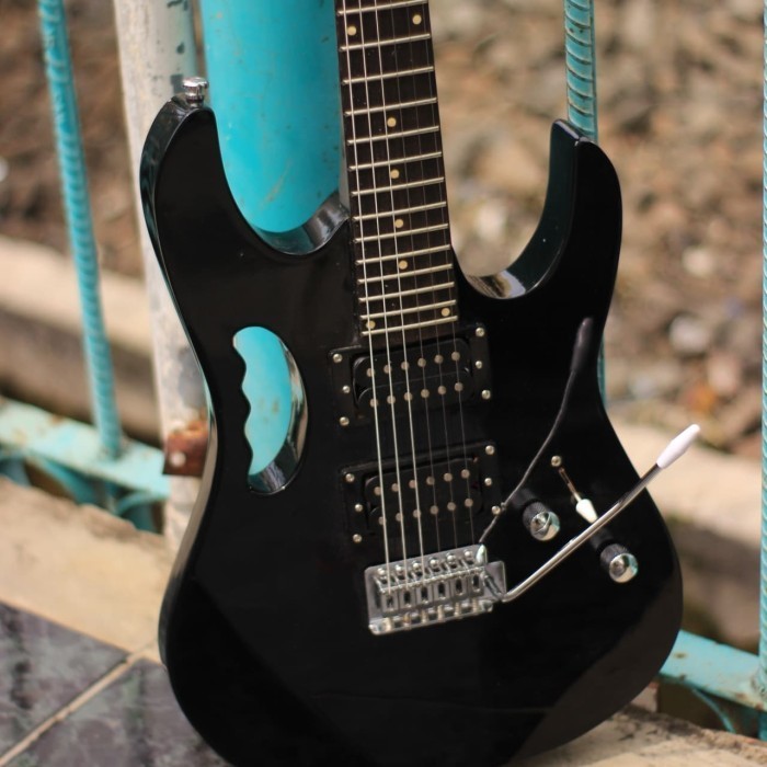 [New] Gitar Listrik Ibanez Jem Hitam Full Set Good Quality Terbaru