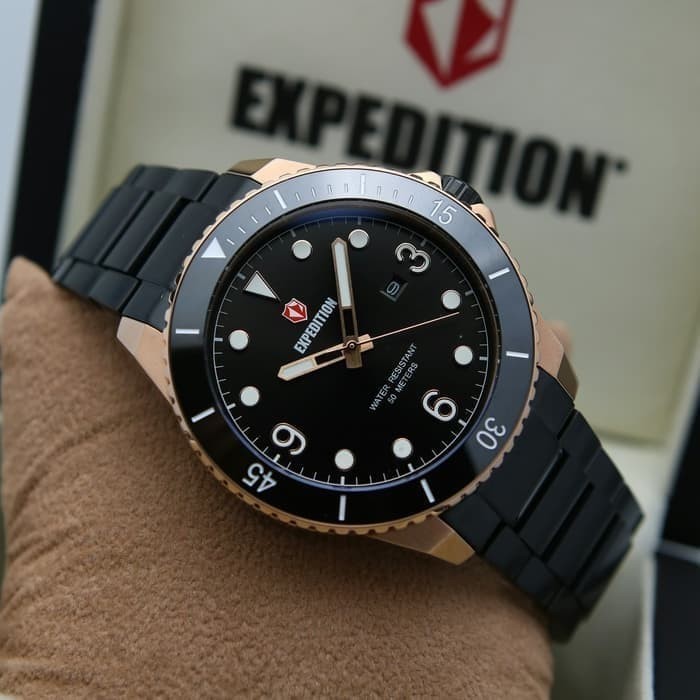 ✅Ready Jam Tangan Pria Expedition E 6792 E6792 Rosegold Black Original Terbatas