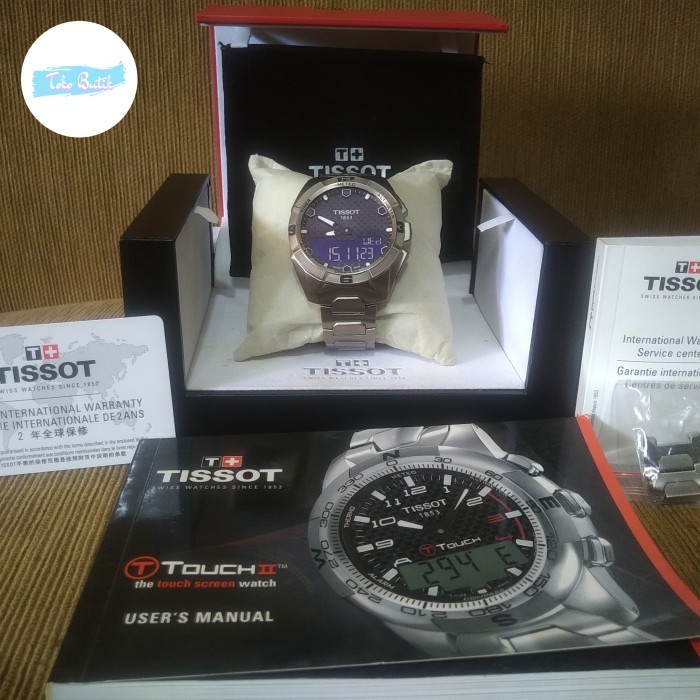 ✨Baru Jam Tangan Pria Tissot T-Touch Expert Solar Sapphire Chrystal Titanium Diskon