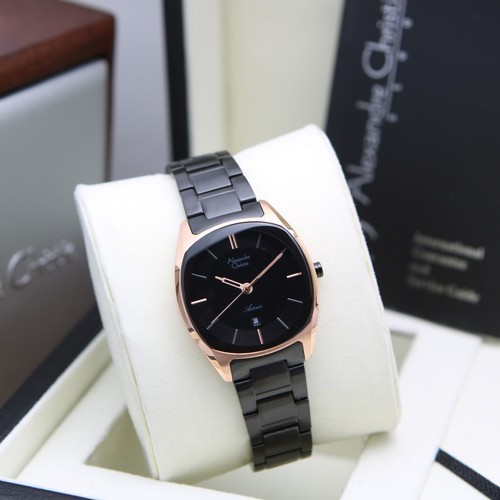 ✨Baru Alexandre Christie Wanita Ac 8671 / Ac8671 Black Rosegol Garansi Resmi Terbatas