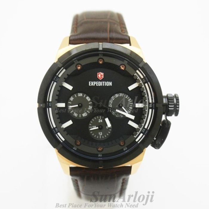 ✨Baru Expedition E6765 Wanita Black Gold. Garansi Resmi 1Tahun Terbaru