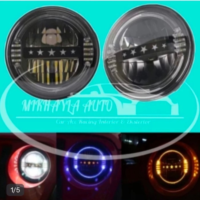 ✨New Ori Head Lamp Led Daymaker 7 Inch Aeslux Jeep Jimny Hardtop Rubicon Diskon