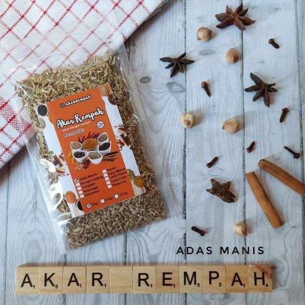 

Termurah Adas Manis Biji Murni / Anise / Fennel Seed / Rempah JSR / Bumbu Dapur