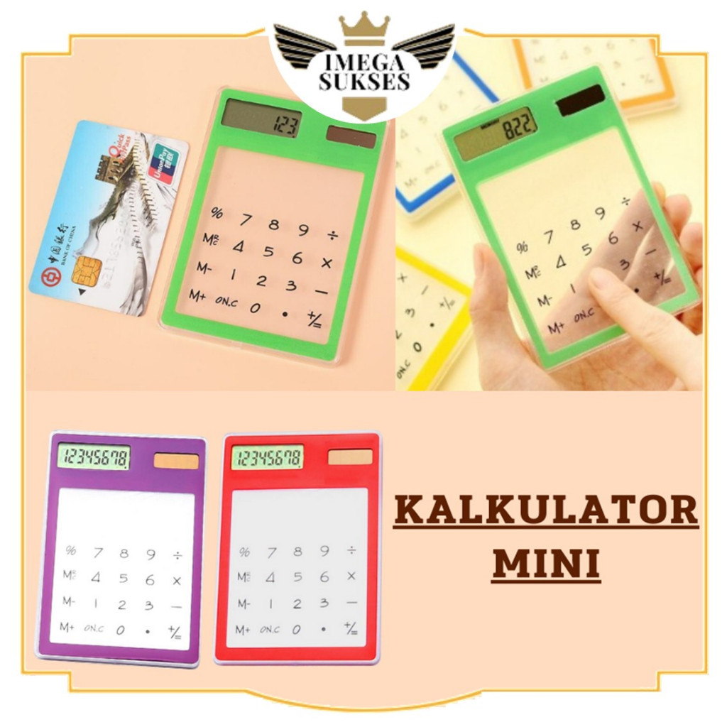 

PHG - Lcelana dalam Touchscreen Kalkulator Kecil Tenaga Surya Simple Untuk Sekolah Dan Kantor Kalkulator Mini Aesthetic Calculator Mini Portable Ultra Tipis Transparan 8 Digi