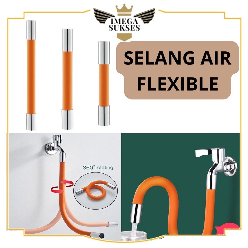 PHG -  - Selang Air Flexible Ekstensi 47Cm Sambungan Keran Air Universal 360 Derajat Bahan Silikon 1