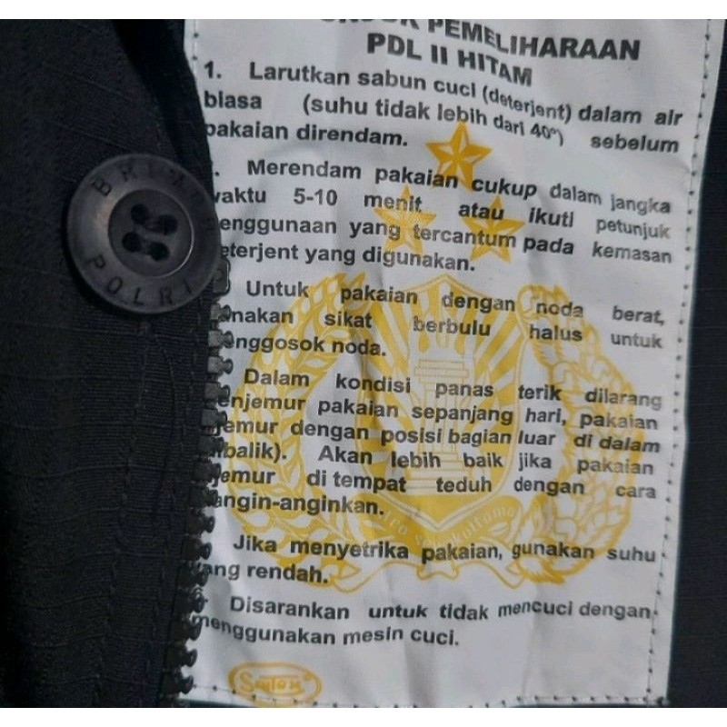 [OUR BEST] SPECIAL PRICE Baju PDL Hitam Brimob Tactical Original Asli Jatah POLRI pembagian terbaru
