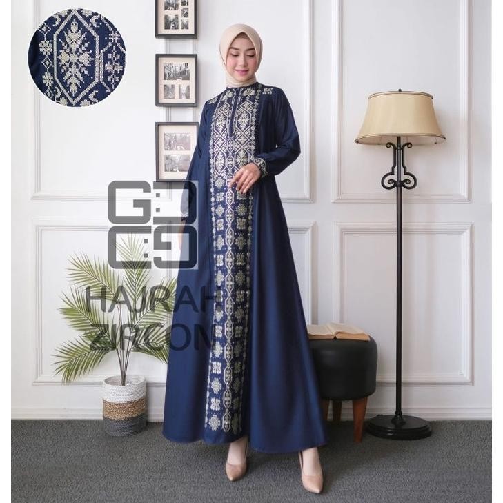 Gaya Muslim yang Menginspirasi. Gamis Hajrah Zircon kualitas premium ori guzel ||