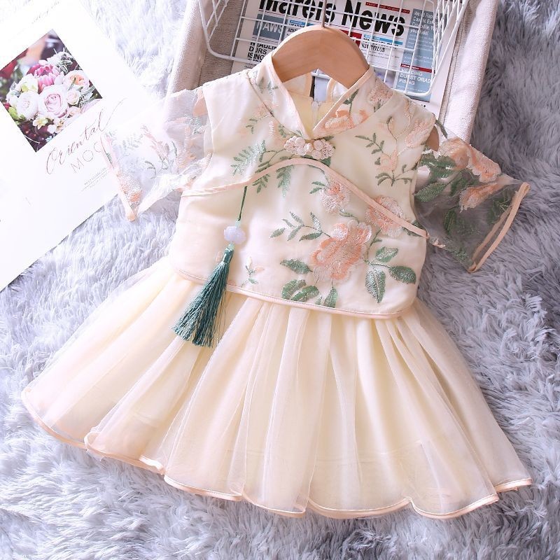 Hanfu Gaun Putri Cheongsam Anak-anak, Baju Putri Gaya China