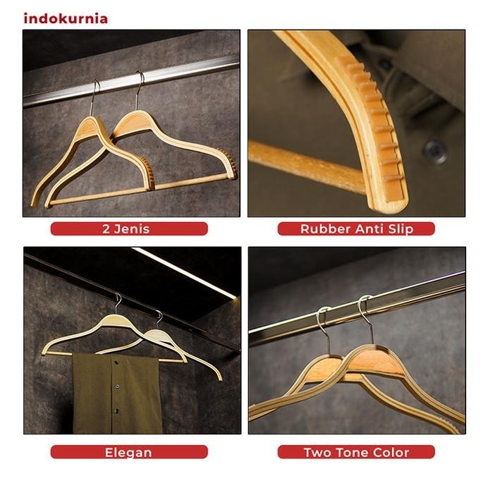 Best Indokurnia Hanger Kayu Zara Kualitas Premium Gratis Ongkir