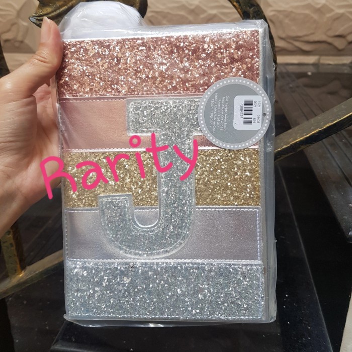 

[Baru] Buku Diari Diary Justice Original Journal Inisial J Silver Glitter Terbaru