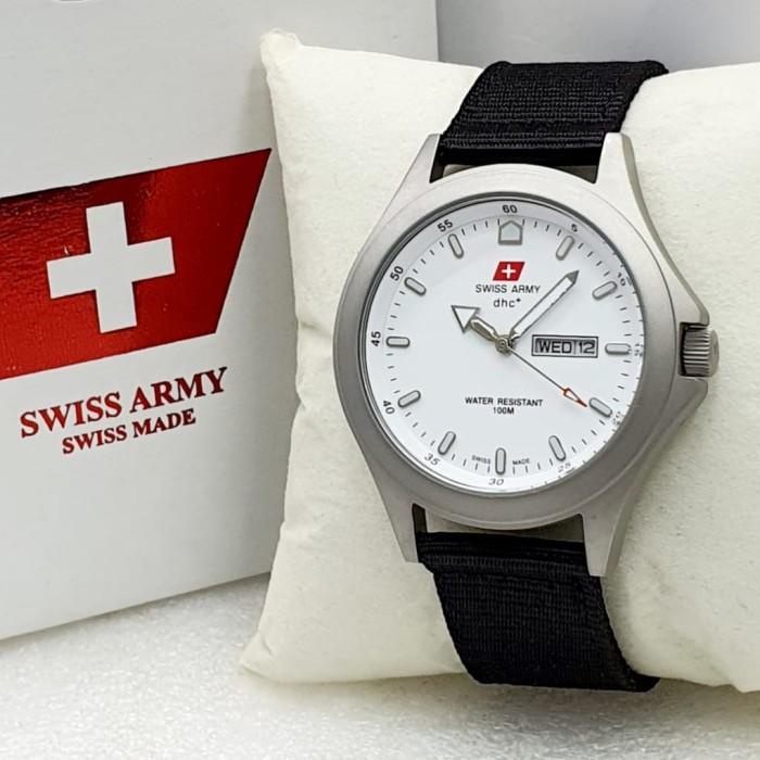 TERBARU JAM TANGAN SWISS ARMY ORIGINAL 100% KANVAS PRIA FREE BOX ORI MURAH