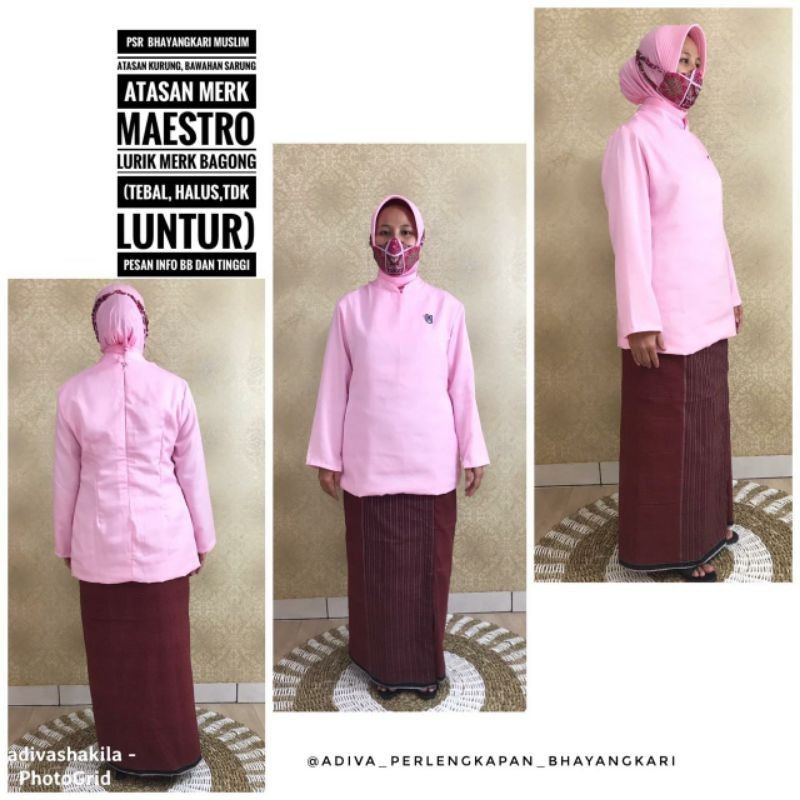 [OUR BEST] SPECIAL PRICE STELAN KEBAYA PSR Bhayangkari muslim MODEL BAJU KURUNG SUDAH JAHIT