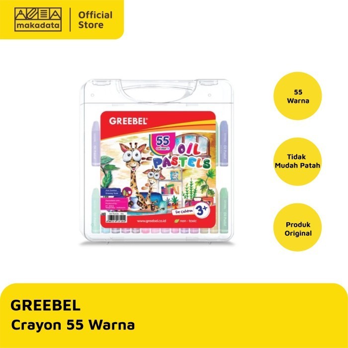 

Terjangkau CRAYON KRAYON OIL PASTEL GREEBEL ISI 55 WARNA MURAH