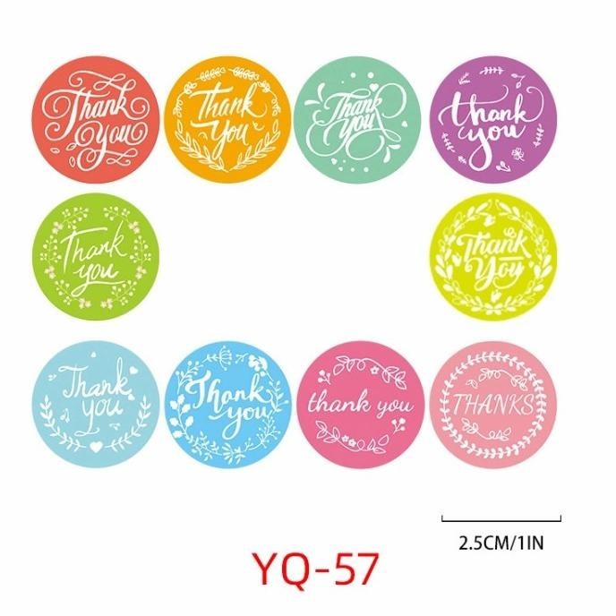 

DFG - Sticker Thank You isi 500 per rol Stiker Online Shop Label Paket Murah TERLARIS