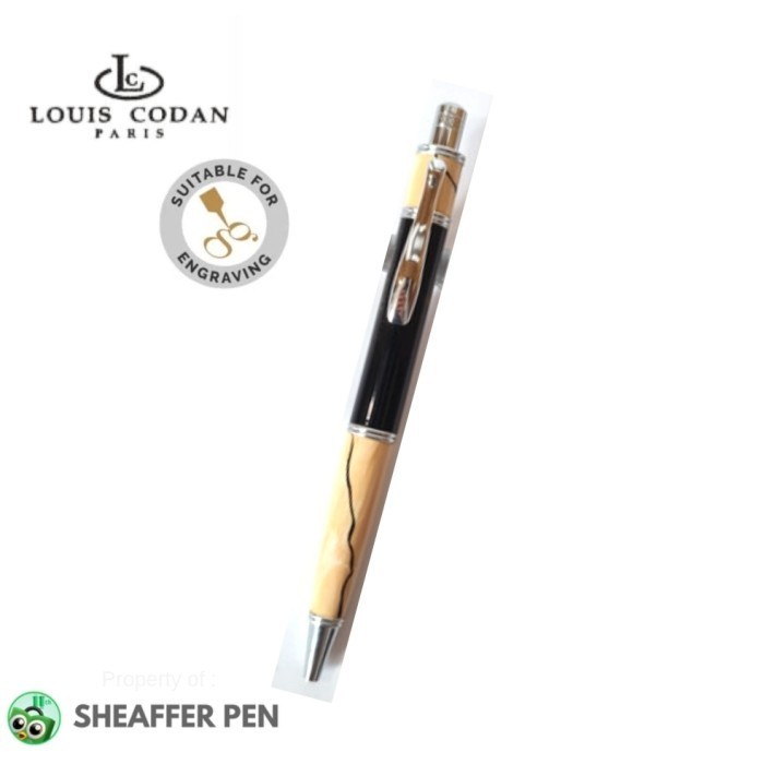 

[Baru] Loius Codan® Orange Marble Glossy Black With Chrome Trim Ballpoint Limited