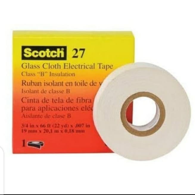 

[Baru] Scotch 27 Glass Cloth Electrical Tape 3M 3/4 In X 66Ft 22 Yd Terbatas