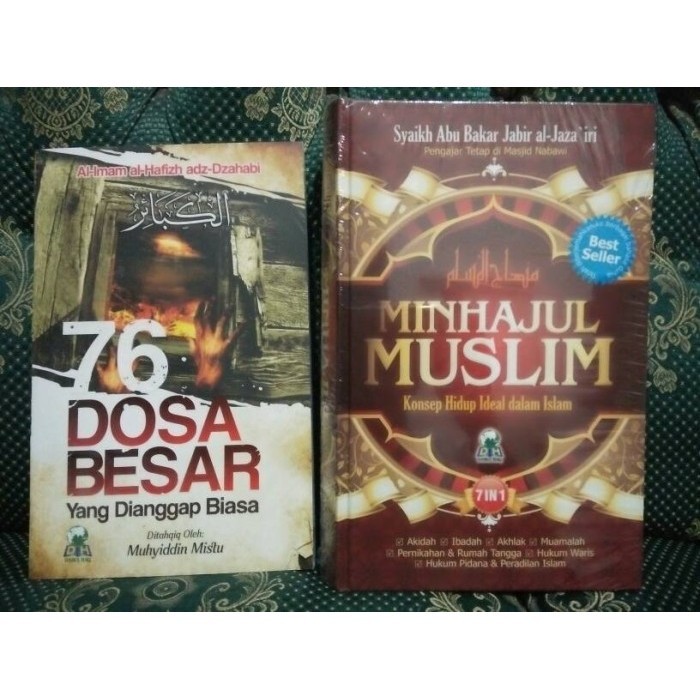 

[Baru] Buku Minhajul Muslim Dan 76 Dosa Besar Yang Dianggap Biasa -2 Buku=2Kg Berkualitas