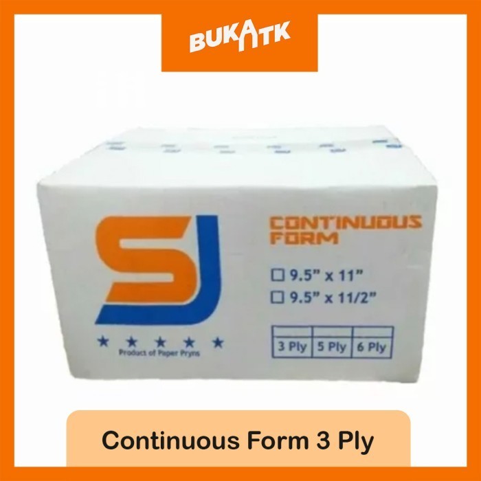 

[Baru] Kertas / Continous Form 9.5 X 11 / 9.5 X 11.2 3 Ply / Continus Diskon